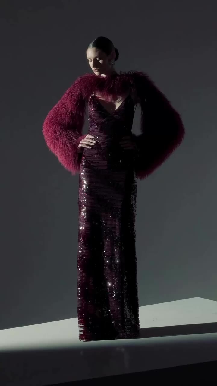 When the new season calls for something unforgettable. Burgundy, sequins and a…