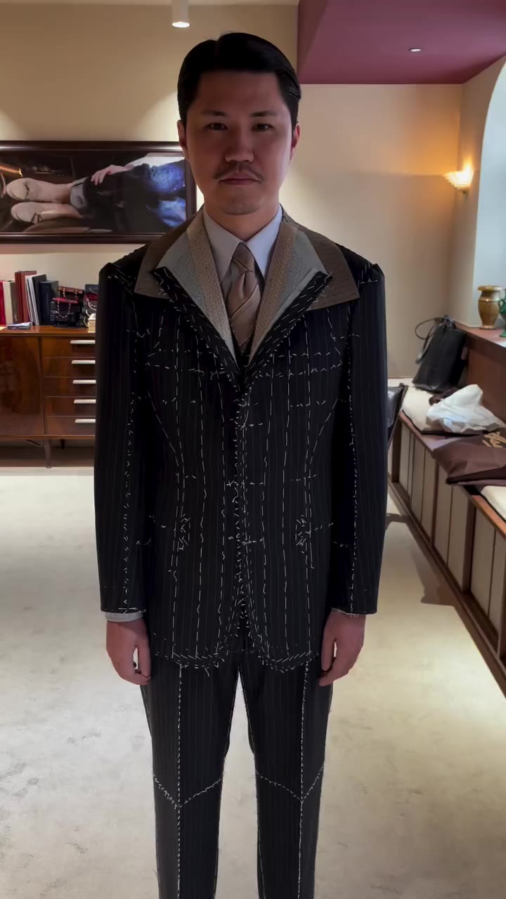 First fitting @thefinerycompany_official #thefinerycompany #bespoketailoring…