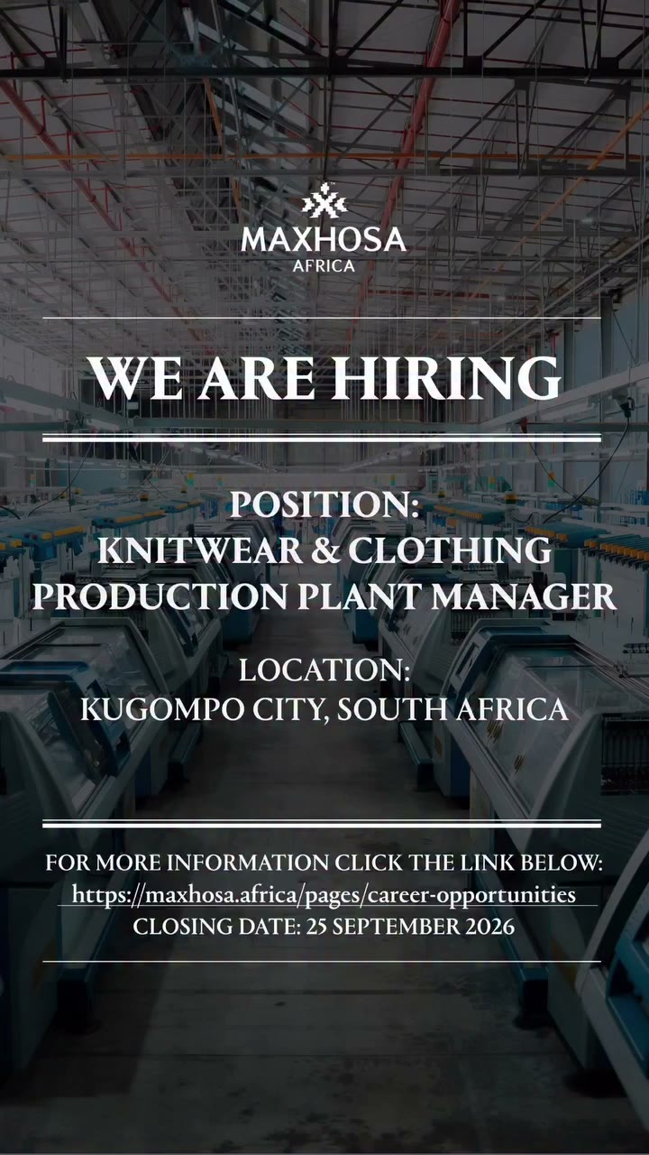 We need someone that is ultra passionate about knitwear & clothing production…