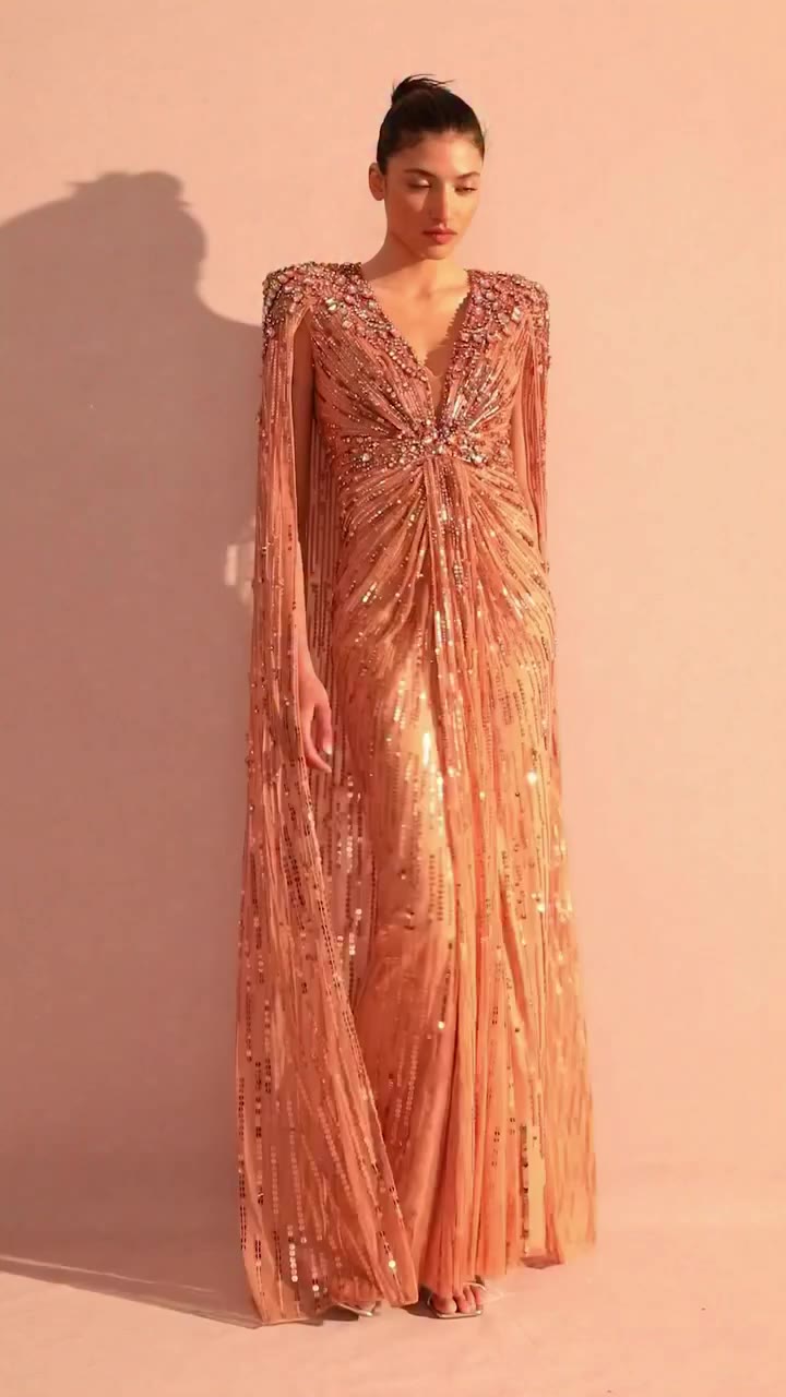 A vision in liquid rose gold✨ By Jenny Packham Rent The Look!…