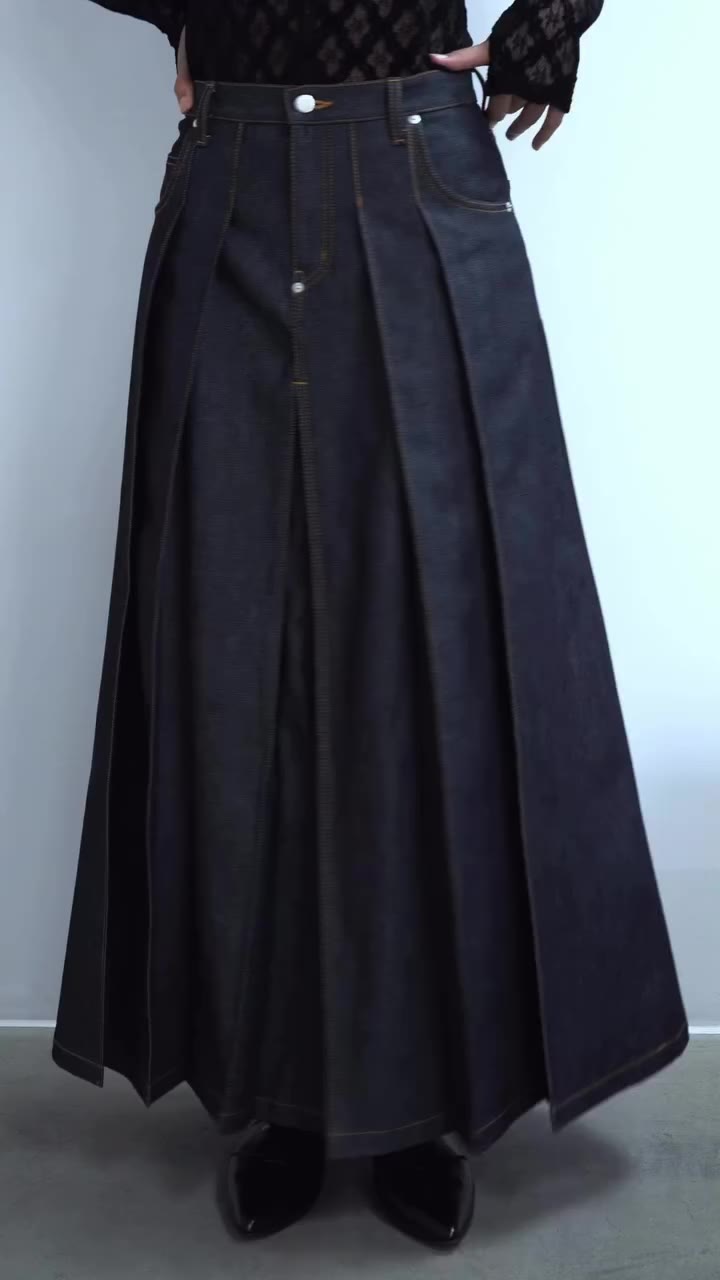 . AVAILABLE IN OUR STORES NOW. ∟ RIGID DENIM HAKAMA SKIRT Inspired by…