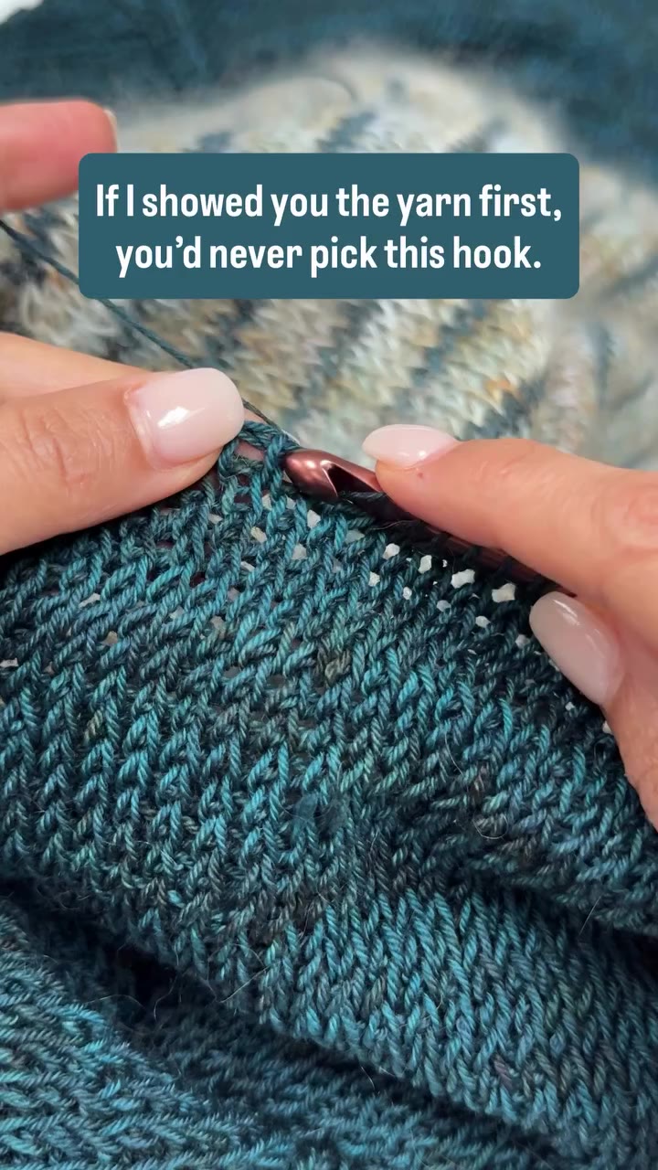 Fingering weight yarn on a 7 mm crochet hook sounds like a mismatch, but this…