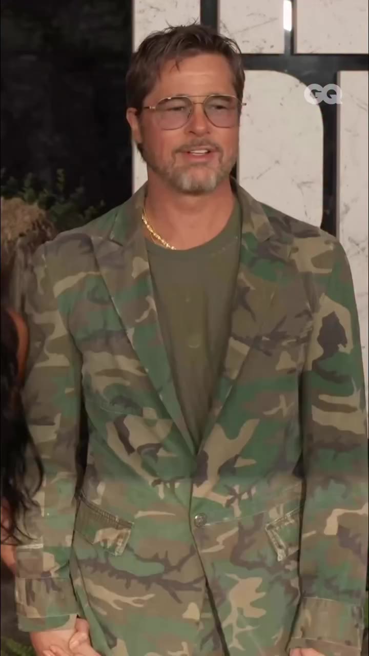 Brad Pitt’s got that dog in him at last night’s premiere of “Heart of the…