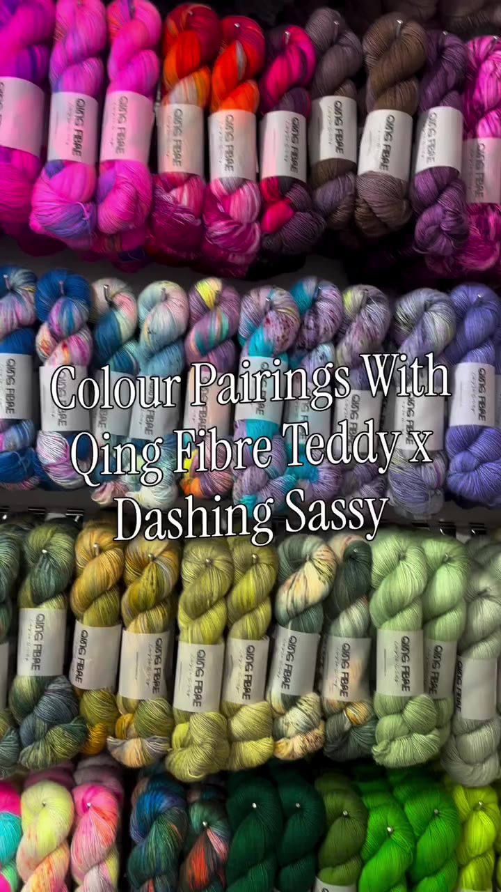 Which pairing are you picking? Qing Fibre’s loopy, bouncy Teddy & Dashing…