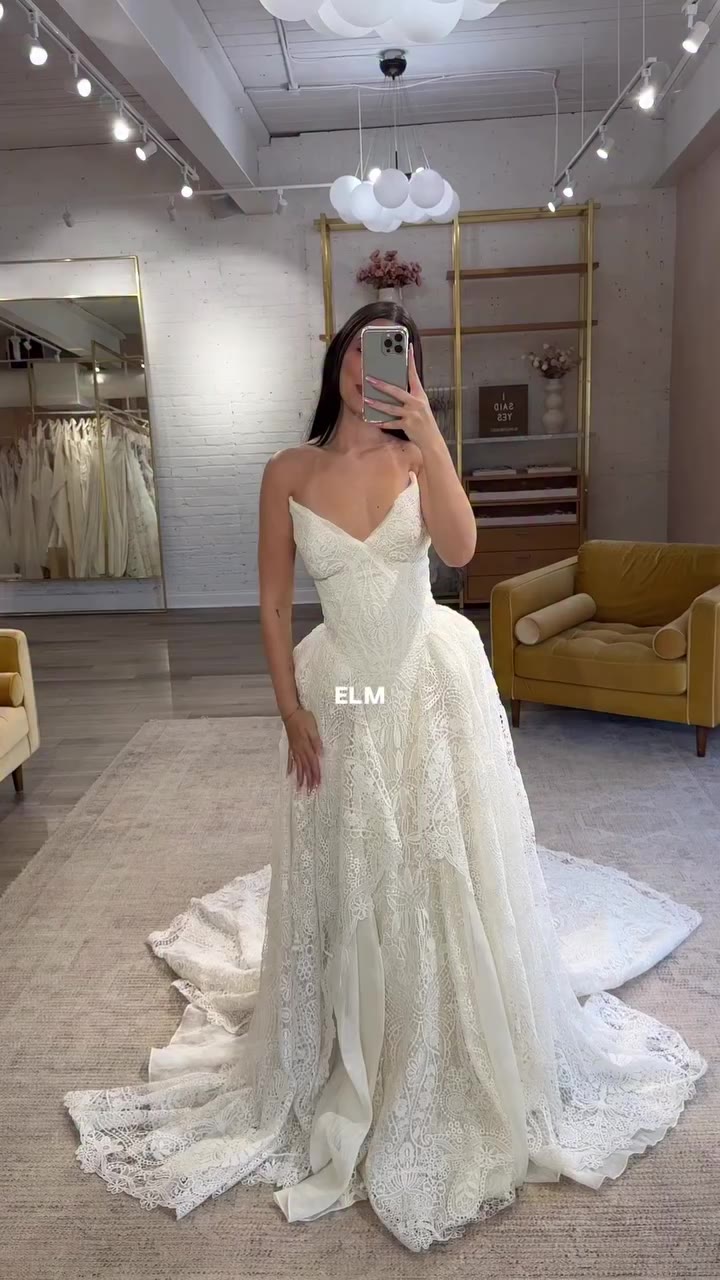 Which @ruedeseinebridal gown are you saying YES to? 🤎 1. Elm 2. Aimery 3…