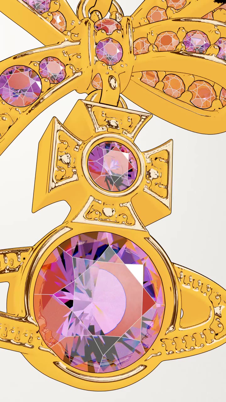 Our Angelique Pendant necklace reimagines the house's signature orb motif…