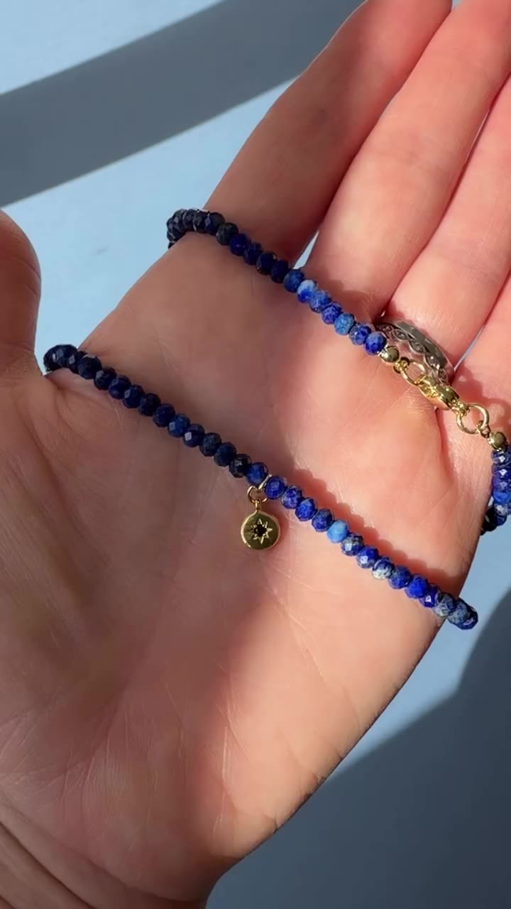 Beautiful blue lapis lazuli faceted beads are here just in time for late…