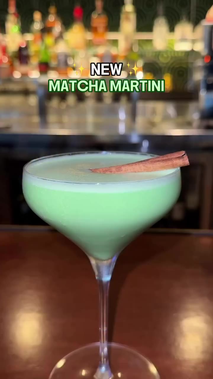 meet our new Matcha Martini, made with @drinkyoshi 🍵🍸✨ 21+. drink responsibly.
