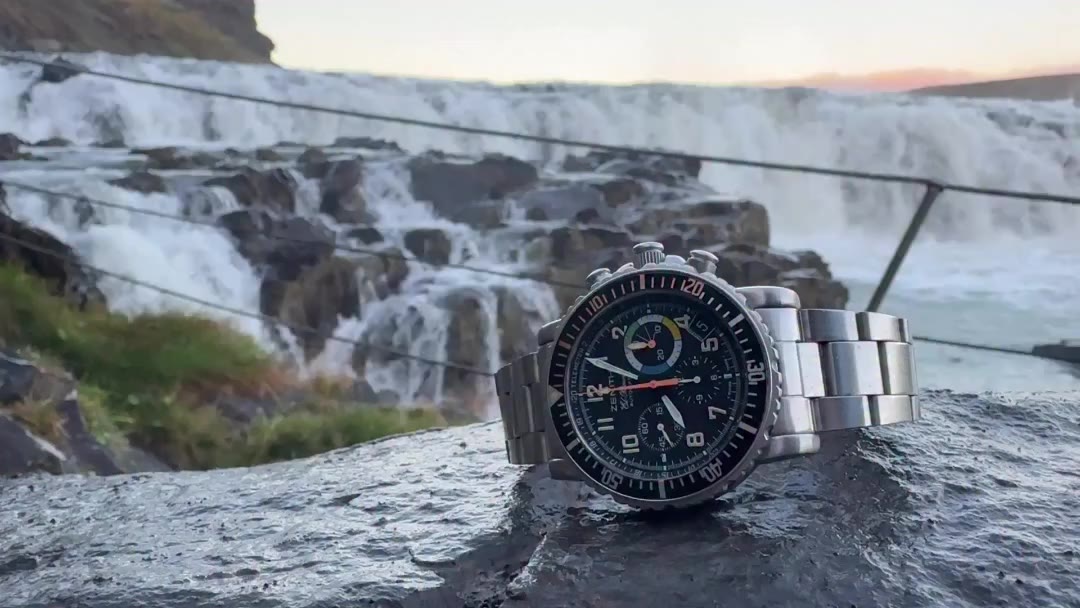 🌈🌈🌈🌈🌈🌈🌈 Zenith El Primero Rainbow Flyback at #gullfoss Iceland Was…