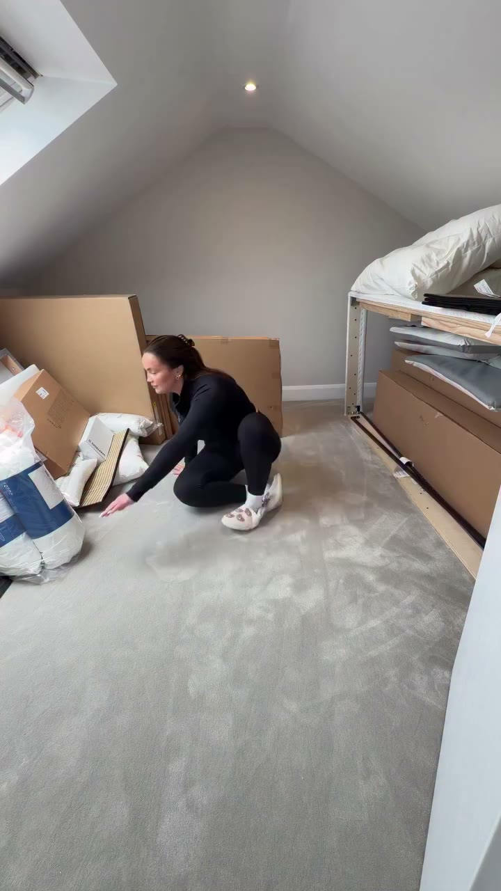 From an empty attic space to a cosy chillout / bedroom space I couldn’t be…