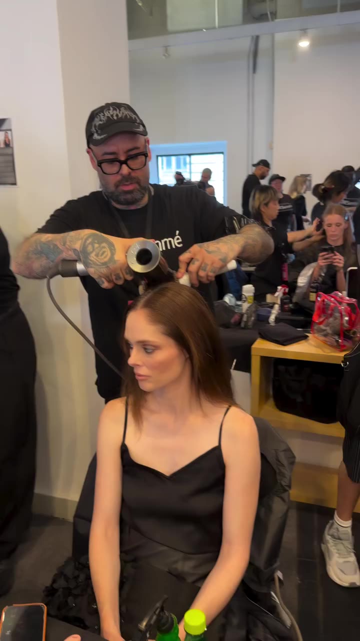 Backstage with @cocorocha for @csiriano #nyfw show. Lead hair @lacyredway…