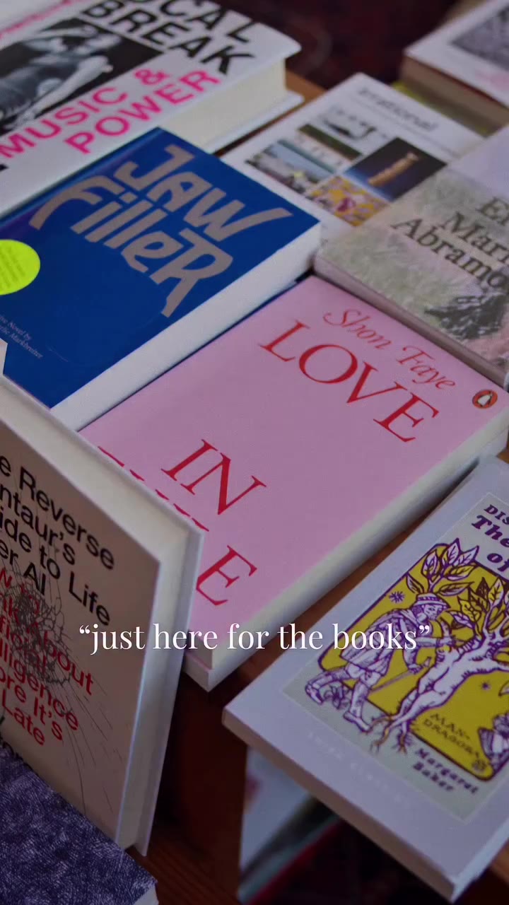 two strangers. one bookshop. same bag, different colour. he’s in chive, she’s…