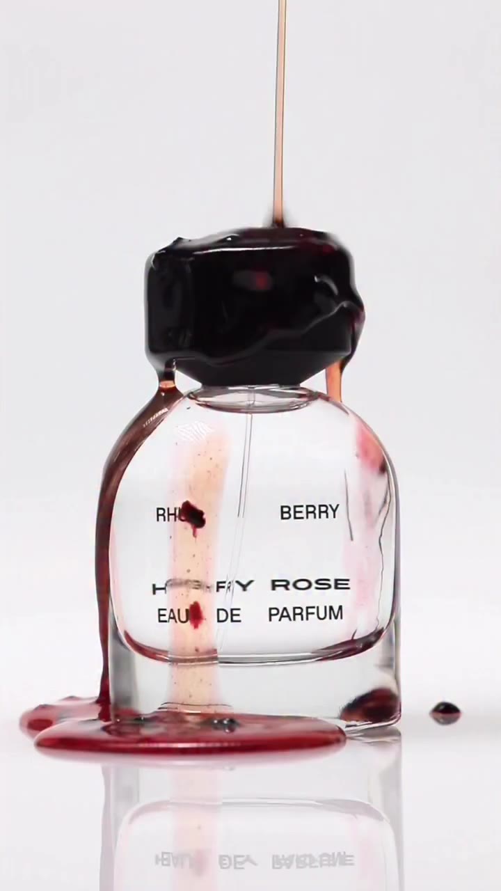 Dripping with tart temptation…Rhu Berry. Tangy pink-pepper-spiced rhubarb…
