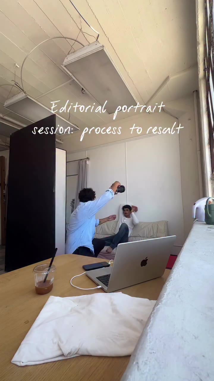 Editorial portrait session: raw moments vs. final frames 📸 with the amazing…