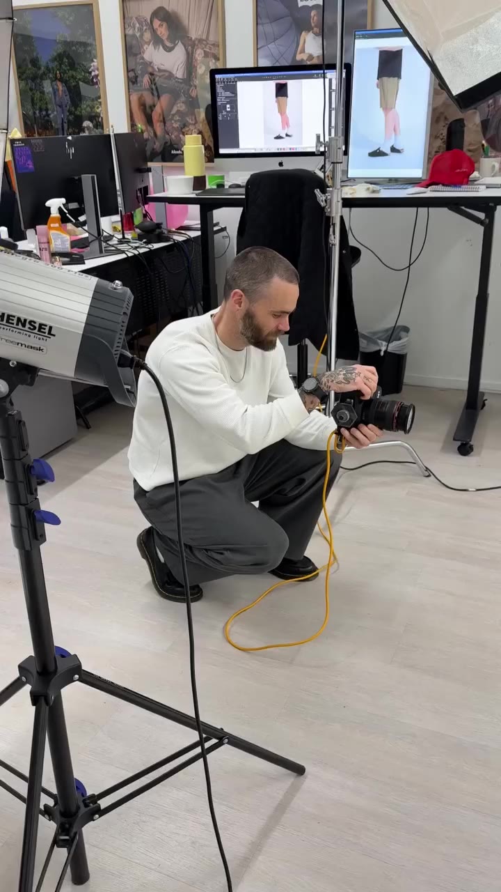 A little behind the scenes from our latest men's shoot. This is how our…