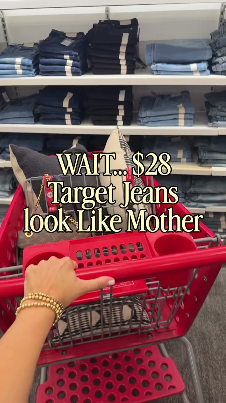 Target jeans that look like Mother jeans for only $28?! These high rise wide…