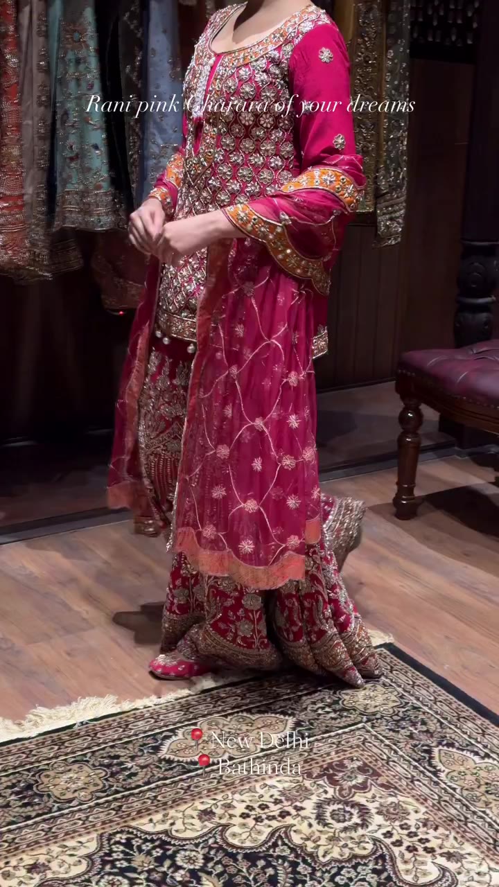 Rani Pink Gharara Set of your dreams. Outfit: @navneettandarpan Each NAVNEETT…