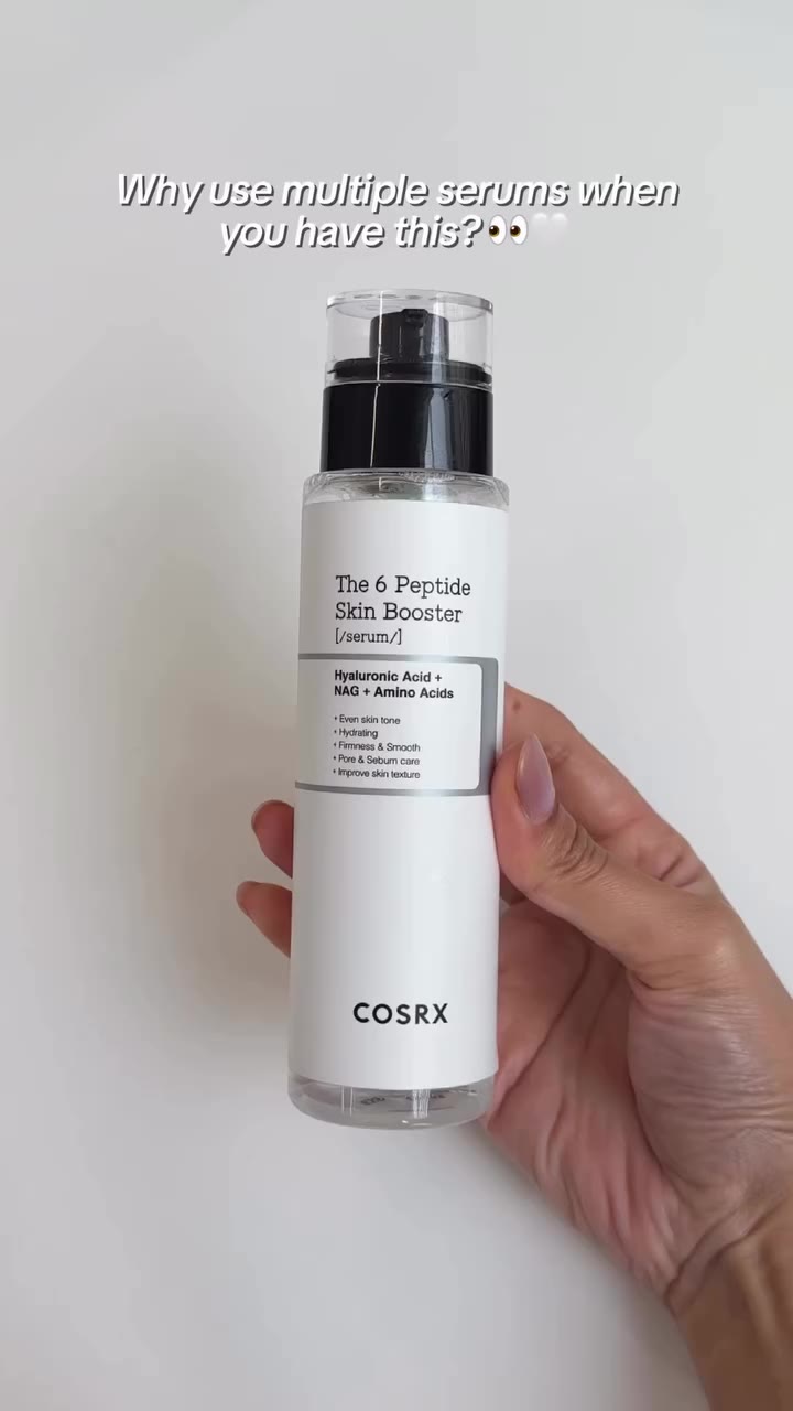 1 serum, multiple benefits ✨🤍 The COSRX The 6 Peptide Skin Booster Serum…
