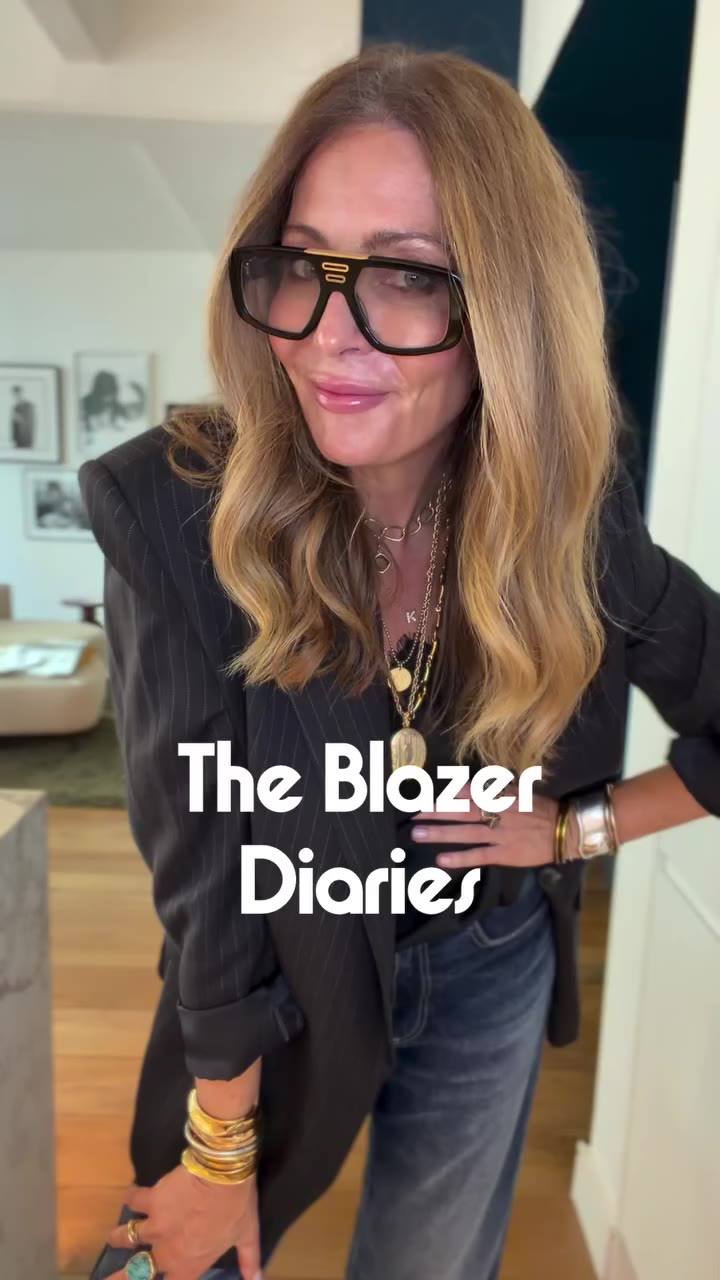 Take a blazer.. and add… today JEANS! Straight leg jeans and a cami. SO - what…