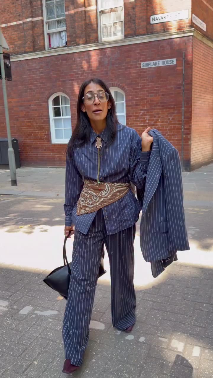 You guys sold out the grey love pinstripe, so we have naturally brought her…