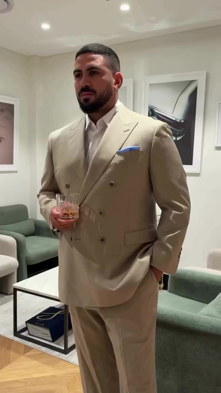 A sleek new double breasted ensemble for younes_rais 👍🏽 #bespokesuit…