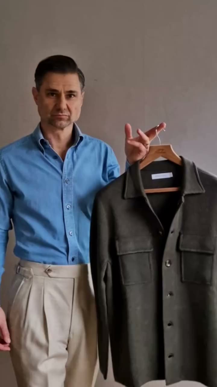 Wearing it two ways The Milano knit (12gg) overshirt features a classic…