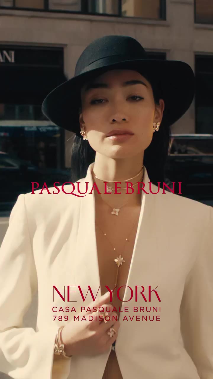 Back to the city, adorned in Pasquale Bruni gold. From the delicate blooms of…
