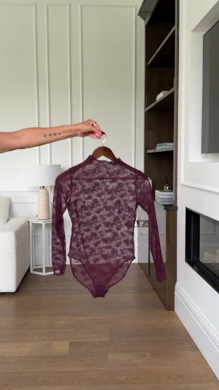 Ad | How to wear the M&S Burgundy Lace Bodysuit made for autumn evenings. A…