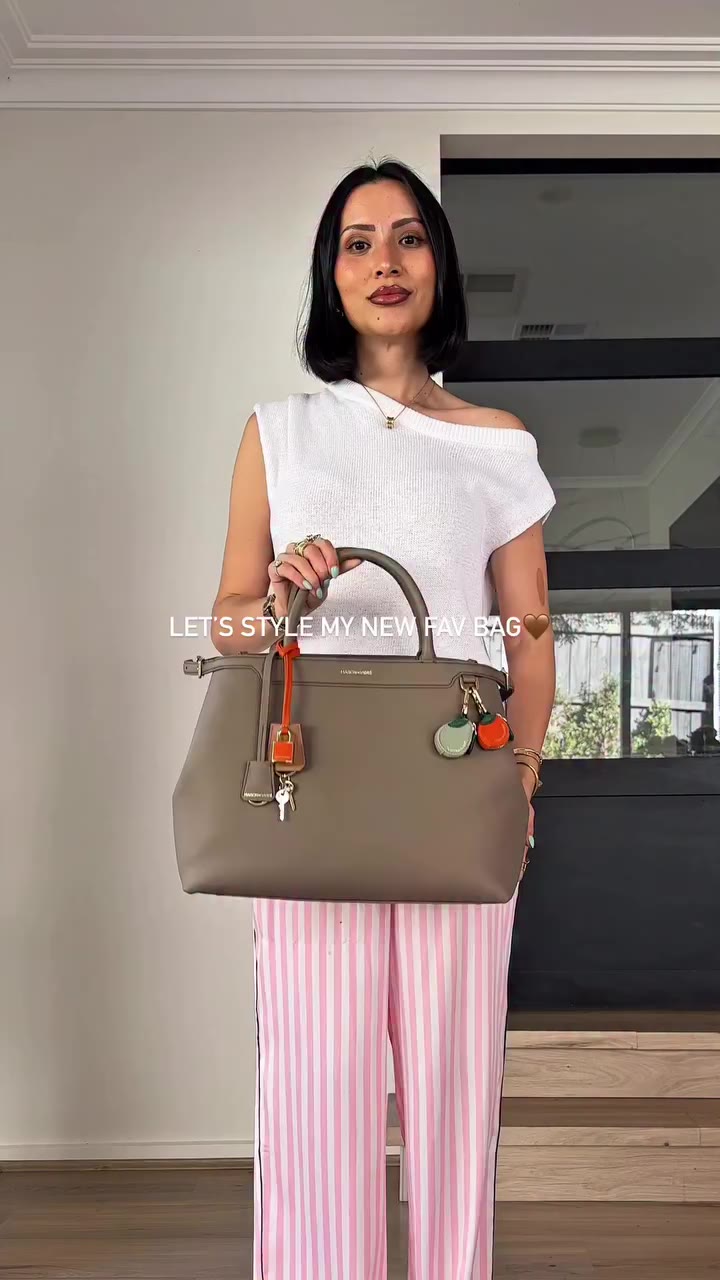Styling my new fav bag🤎 @maisondesabre #twinnmints #maisondesabré #workbag