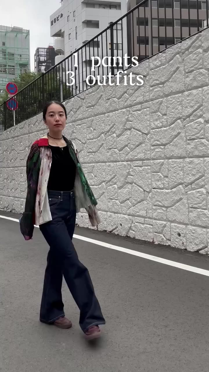 STANDARD WARDROBE ＜1 Pants 3 Outfits＞ Leeデニムで楽しむ、3つの着回しコーデ👖 ・Item LEAN FLARE…