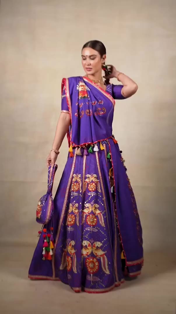 Inspired by Ganu Ji, this vibrant lehenga set celebrates the beauty of Indian…