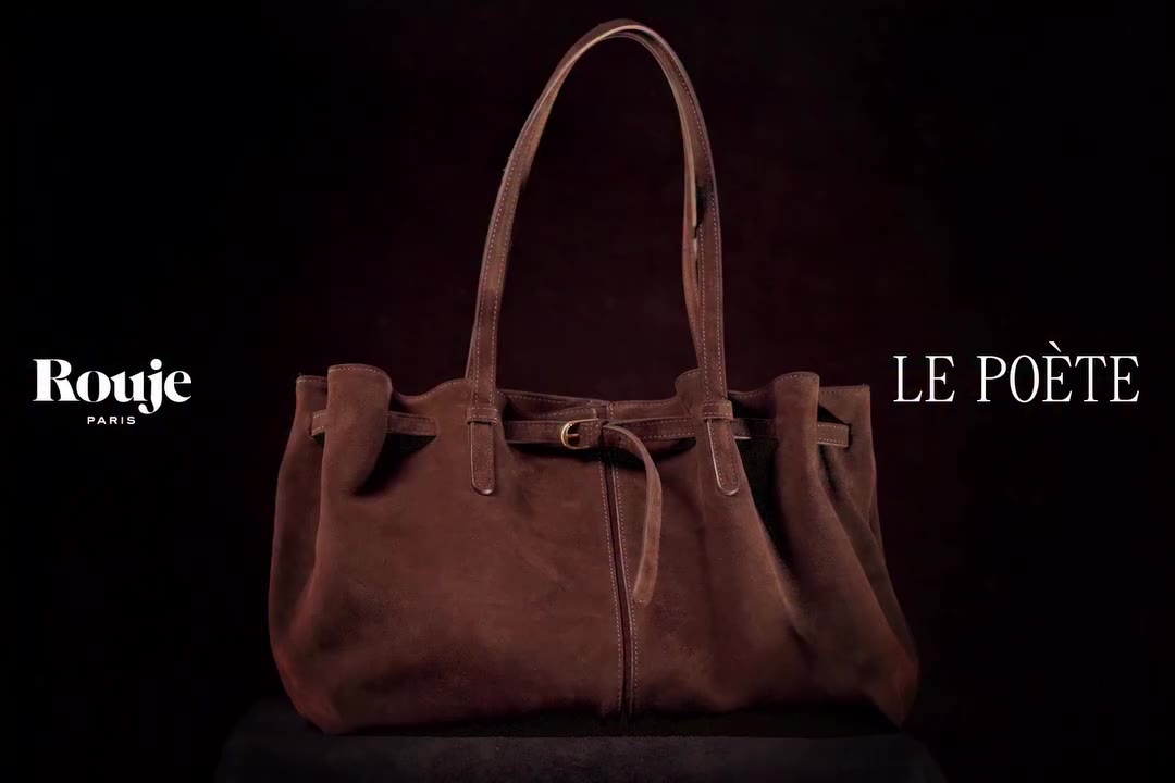 A closer look at POÈTE. Made from Rouje’s signature Ebène suede, POÈTE is a…
