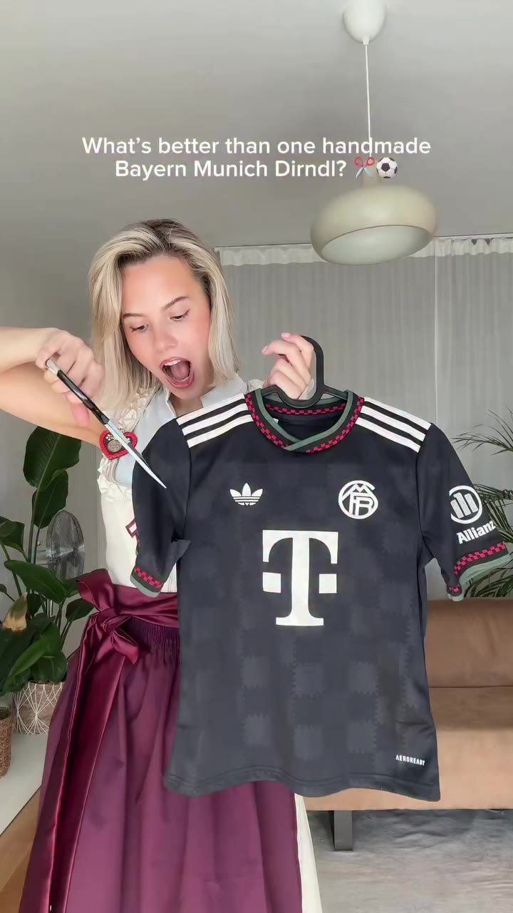 Handmade Bayern Munich Dirndl?? ✂️⚽️ #dirndl #oktoberfest #bayernmunich…