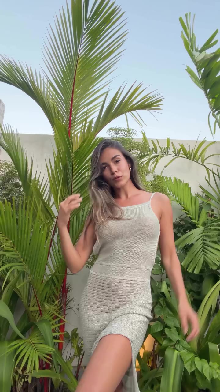 @carolinagiraldov in her element wearing Rima in sage 🌿 #slowfashion…