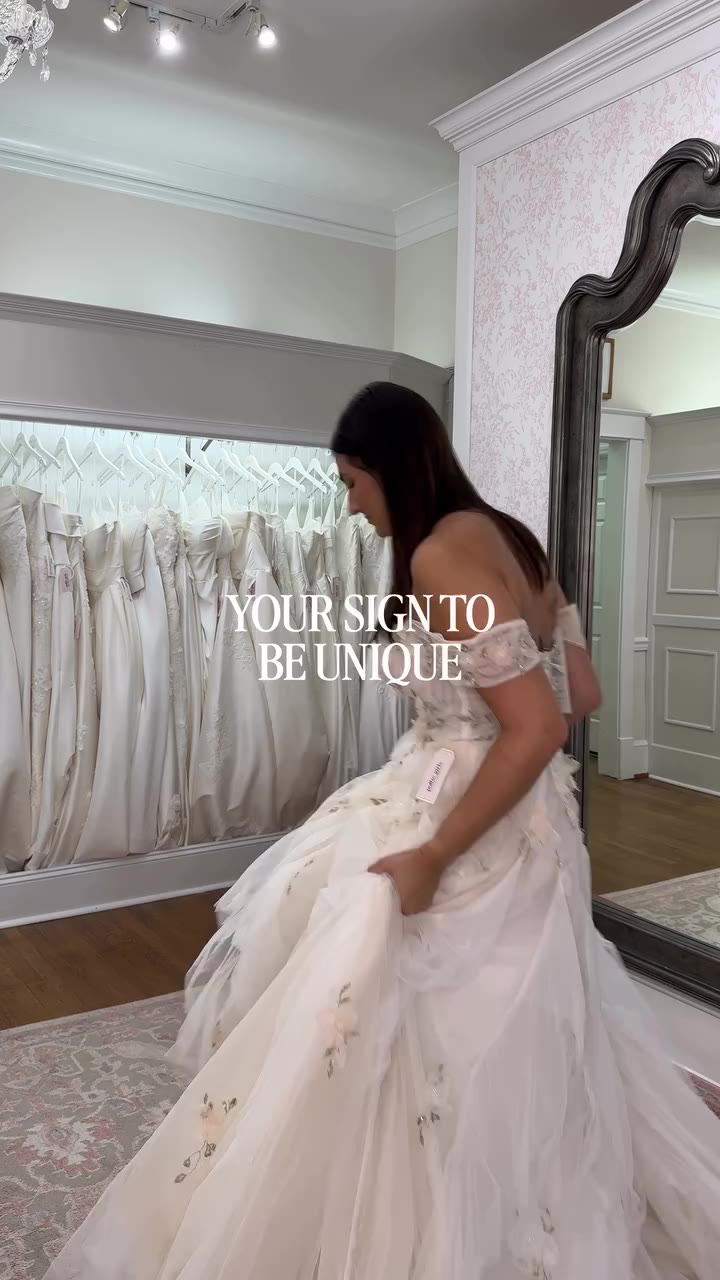 Your sign to choose the wedding dress that feels uniquely you! We love a gown…