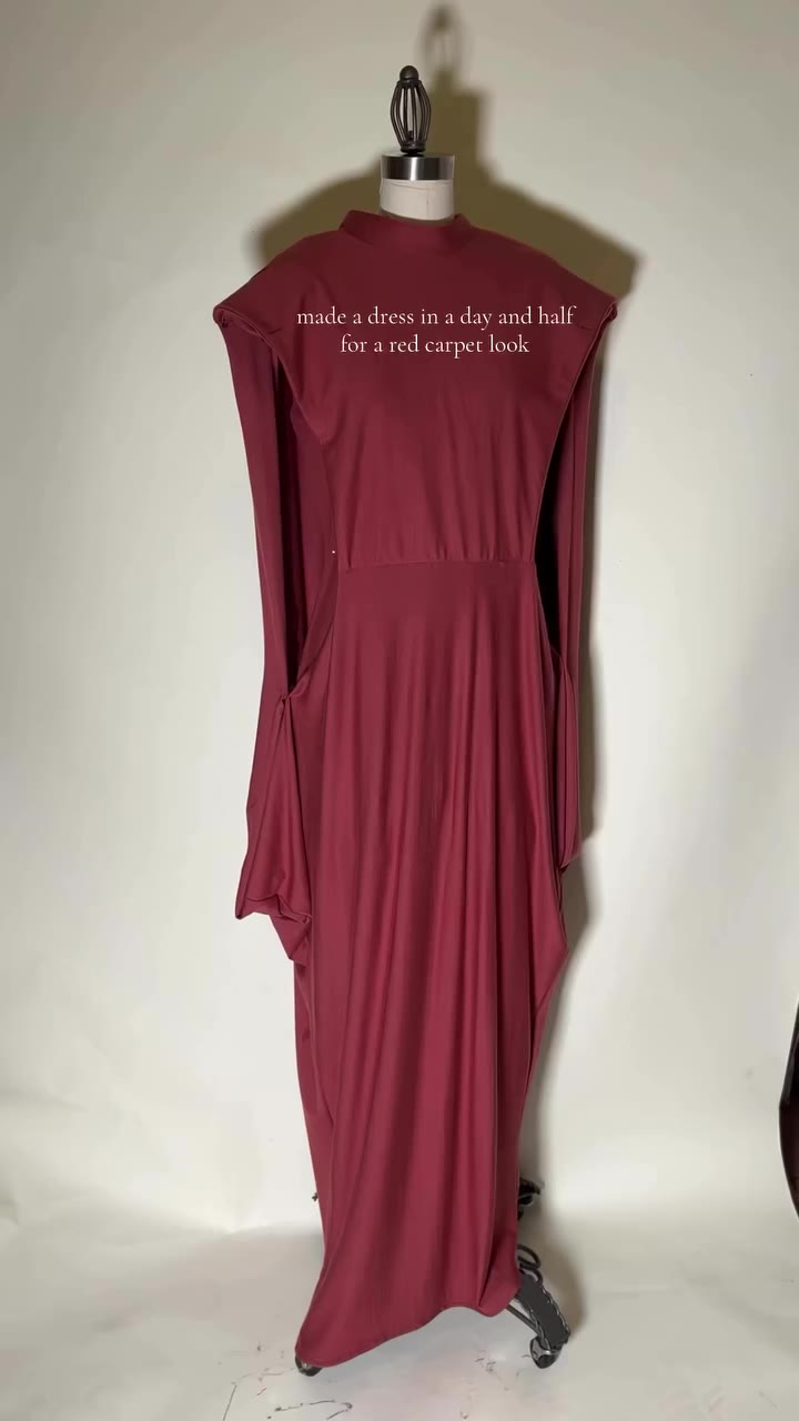 i made a dress in a day and half for a red carpet look 🥀 she is based on…