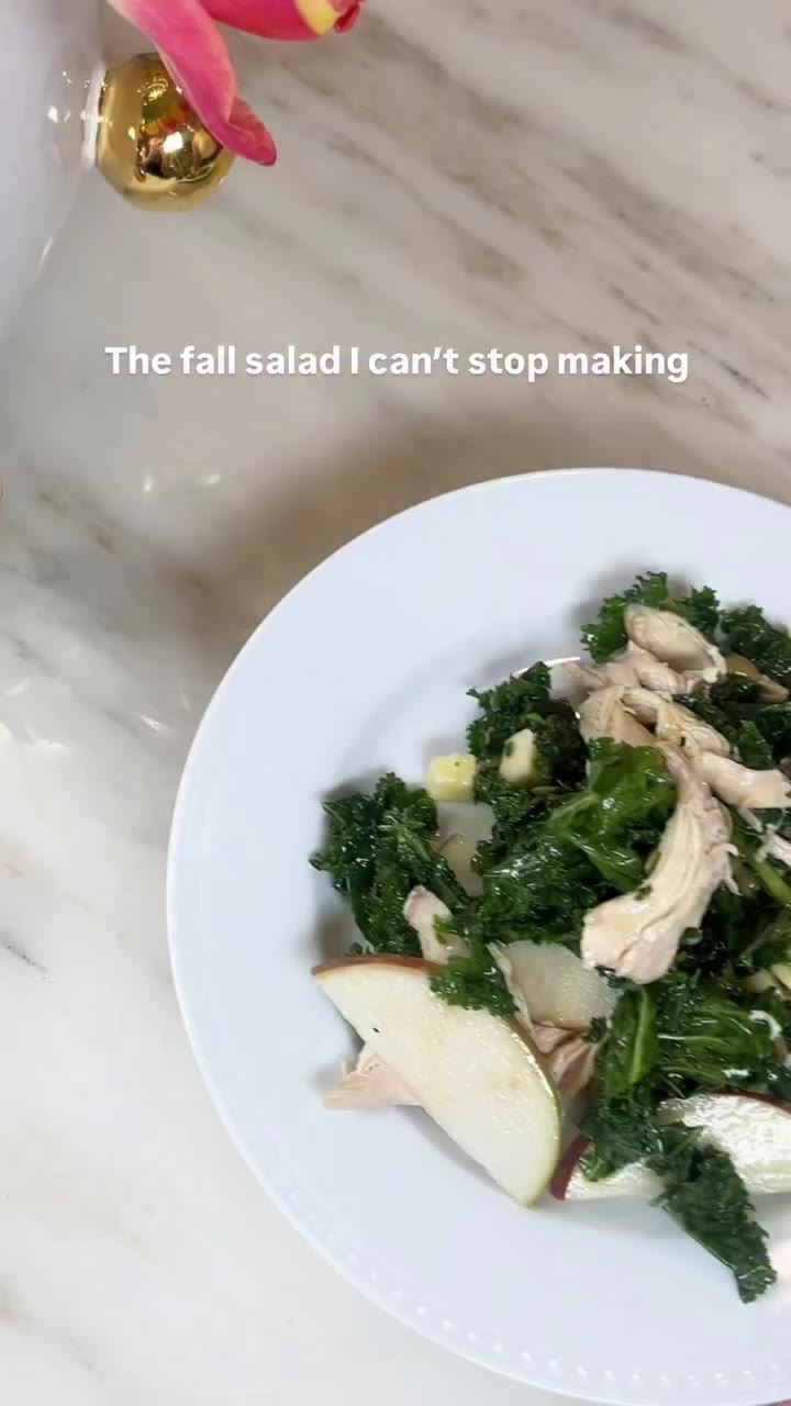 Crisp apples, leafy kale, and bold cheddar cheese… this simple salad is made…