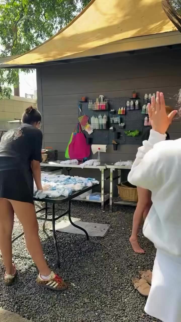 A little behind the scenes of where the magic happens! Hand-dyed, made with…