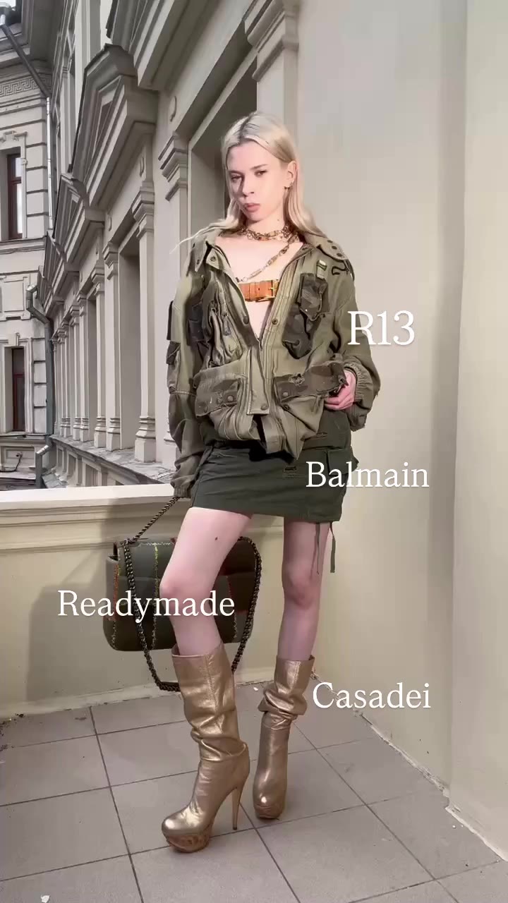 @jadore.mooscow R13 Coat Balmain Skirt Casadei Boots Readymade Bag…