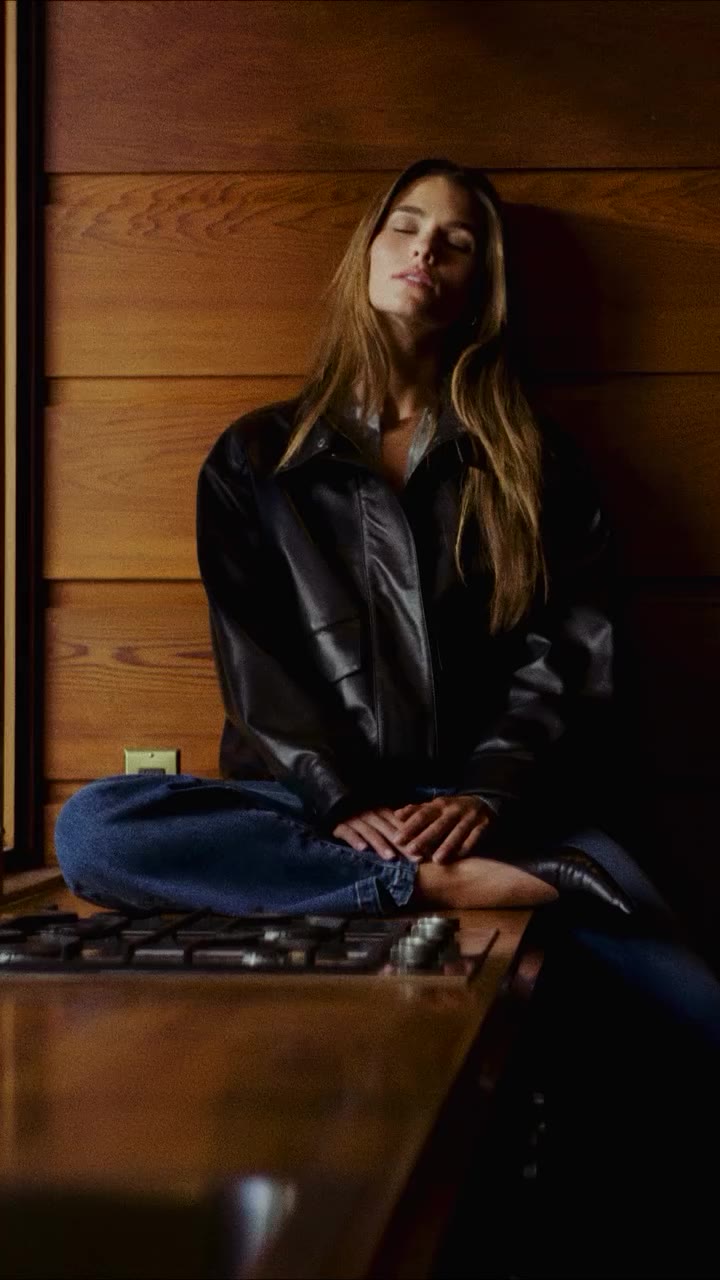 Statement outerwear. ⁠ ⁠Featuring the Luca Leather Bomber Jacket