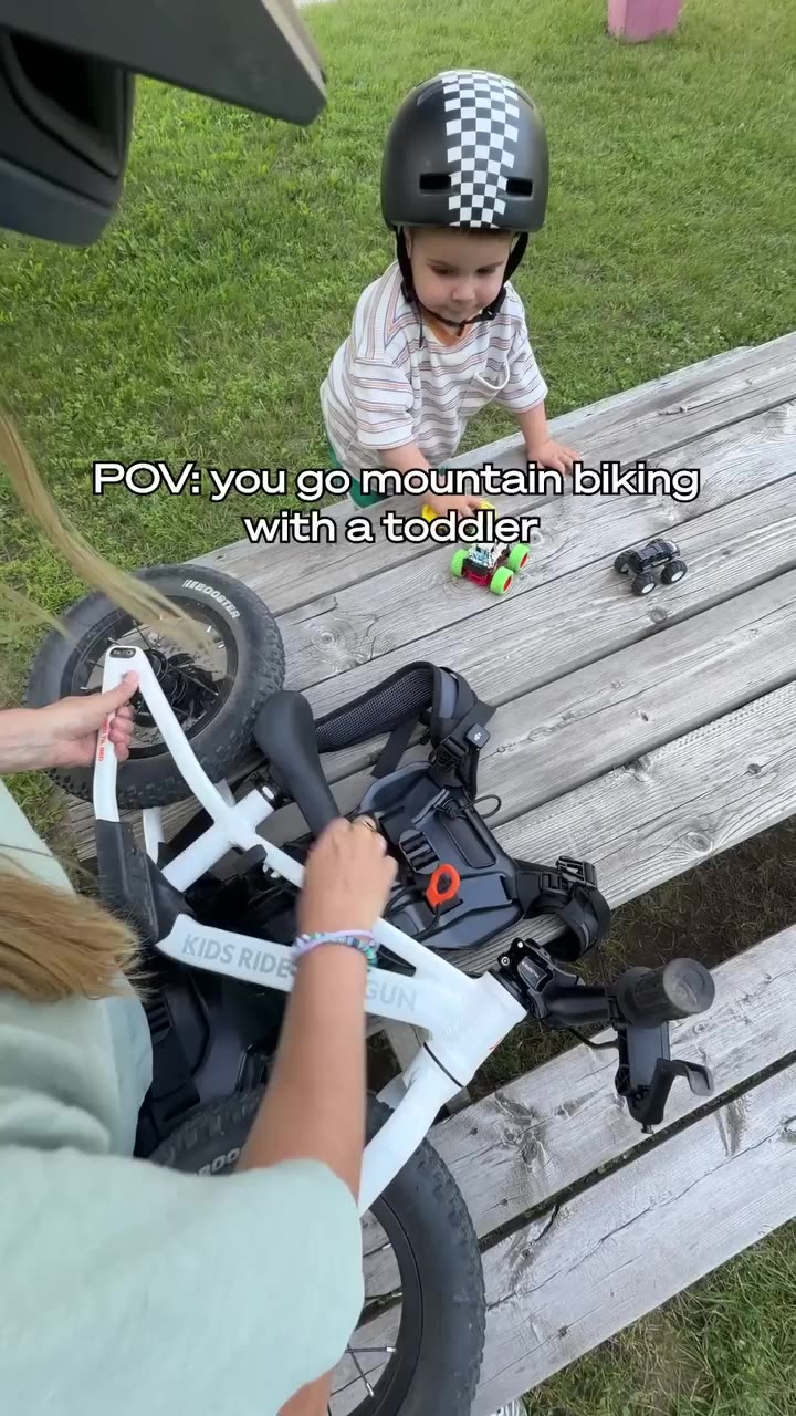 POV: you go mountain biking with a toddler. You stop for every rock. Every…