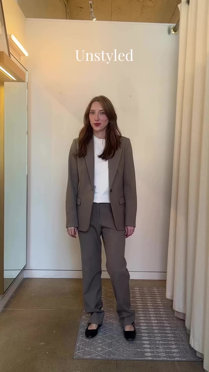 Unstyled… VS styled. There’s a difference between just wearing your clothes…