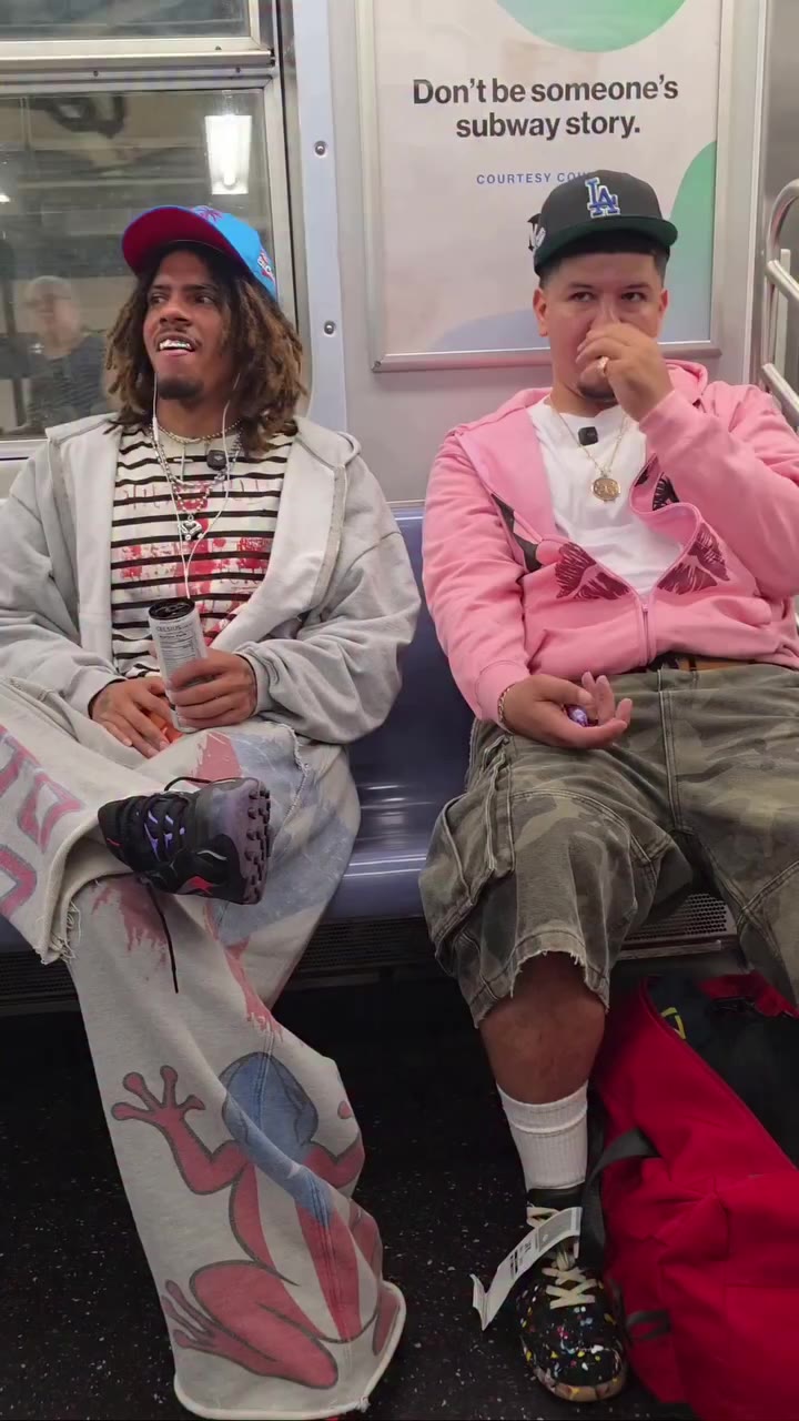 Y’all ever got lost on the NYC subway? 😂🚇 @project7denim @1_worldpeace