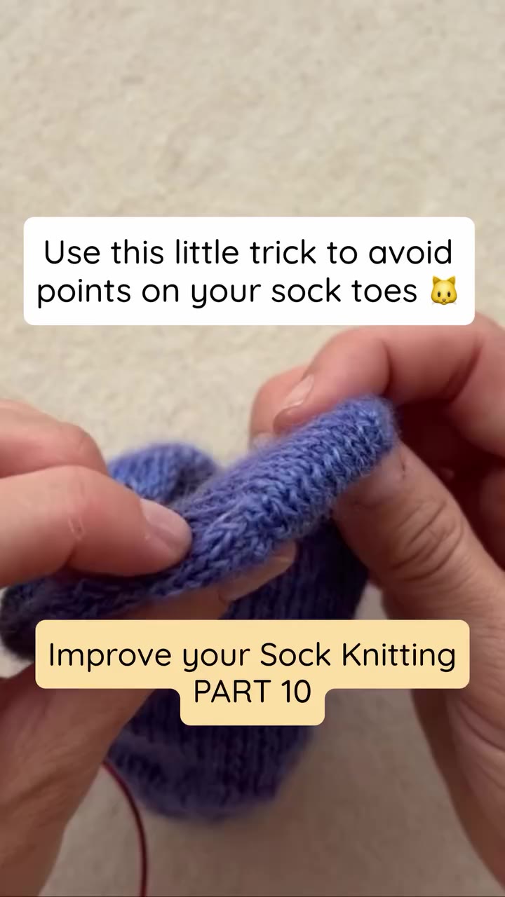 Save this handy tip for super neat sock toes! Im nearing the end of this…
