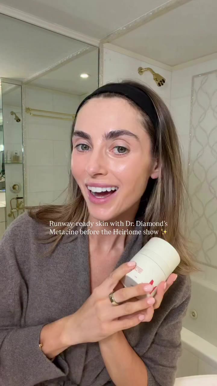 Runway-ready skin before the Heirlome show ✨ Prepping for glam with my…