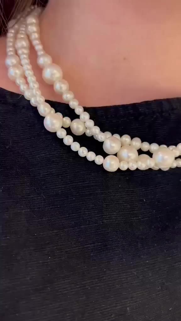 Friday night plans: cancelled. Pearls: on. 🍿🎬✨ Margaux pearls + something…