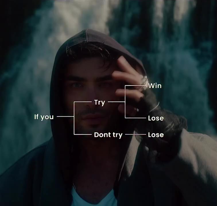 If you never try, you have already lost↓ I’ve been thinking about this a lot…