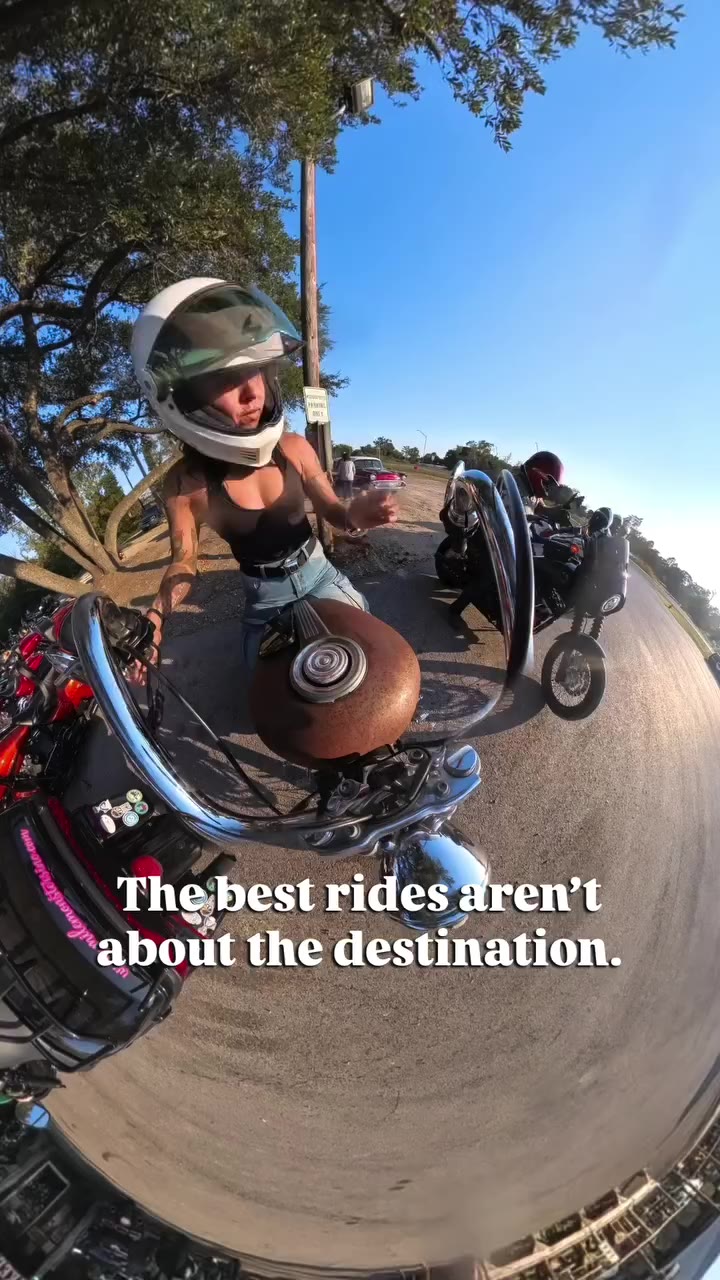 The destination is just an excuse. 🏍️💨 It’s the miles, the laughs, the…