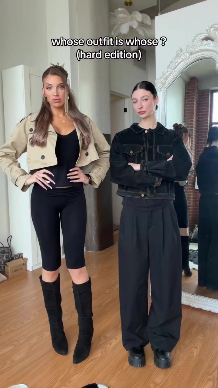 whose outfit is whose? 🫣 . . . . #queer #mtl #wlw #styleswap