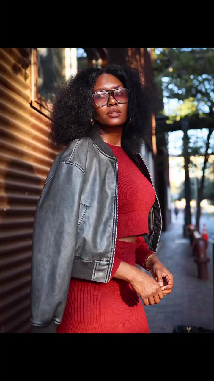 Fall Outfit Inspo download📲 Burgundy matching set, Zara gray jacket and…